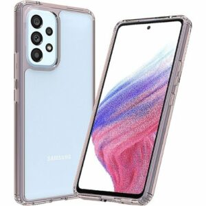 SaharaCase - Hybrid-Flex Hard Shell Case for Samsung Galaxy A53 5G - Clear/Rose Gold