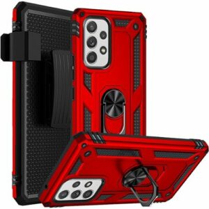 SaharaCase - Military Kickstand Case for Samsung Galaxy A53 5G - Red