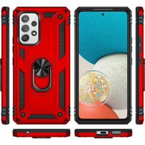 SaharaCase - Military Kickstand Case for Samsung Galaxy A53 5G - Red