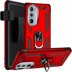 SaharaCase - Military Kickstand Series Case for Motorola Edge+ (2022) - Red