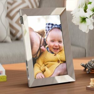 Nixplay - W10K Touch 10.1-inch LCD Smart Digital Photo Frame - Polished Steel