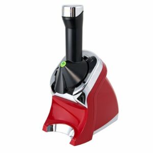 Yonanas - Deluxe Vegan Non-Dairy Frozen Fruit Soft Serve Dessert Maker, Includes 75 Recipes, 200 Watts - Red