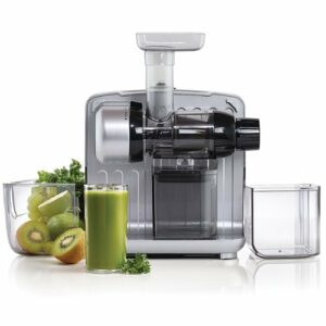 Omega - JC3000RD13 Red 150 Watt Vertical Cold Press 365 Masticating Slow Juicer With 3-Stage Auger - Silver