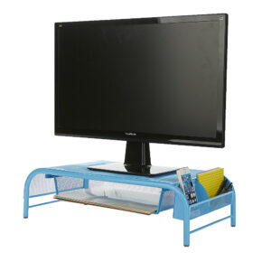 Mind Reader - Mesh Monitor Stand with Drawer - Turquoise