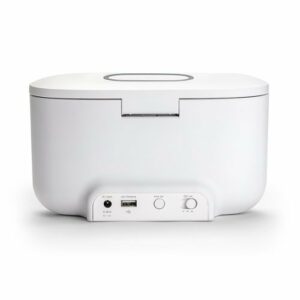 iHome - POWERUVC II ULTRA 360° UV-C Sanitizer Alarm Clock with Wireless Charging and USB Charging - White