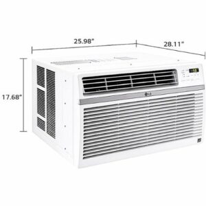 LG - 800 Sq. Ft. 15,000 BTU Smart Window Air Conditioner - White