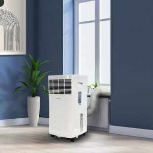 Keystone - 200 Sq. Ft. Portable Air Conditioner with Dehumidifer - White