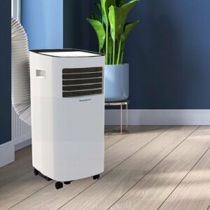 Keystone - 300 Sq. Ft. Portable Air Conditioner with Dehumidifer - White