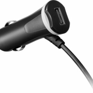 Insignia™ - 25W Lightning Vehicle Charger with 9ft coiled cable and additional USB Port for iPhone, iPad and More - Black