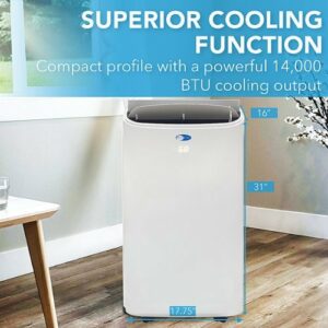 Whynter - ARC-147WFH 400 Sq.Ft  Portable Air Conditioner with 8200 BTU Heater - White