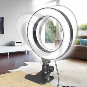 Bower - Studio Ring Light with Desk Clamp - Black