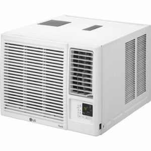 LG - 1,000 Sq. Ft. 18,000 BTU Smart Window Air Conditioner with 12,000 BTU Heater - White