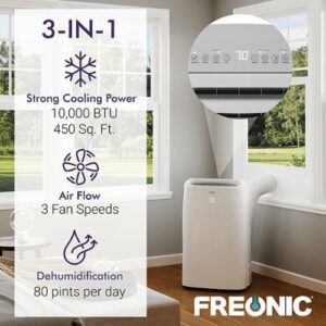 Freonic - 450 Sq. Ft. Portable Air Conditioner - White