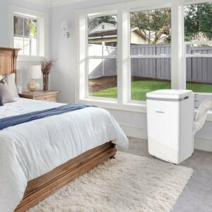 Keystone - 450 Sq. Ft. Portable Air Conditioner with Dehumidifier - White