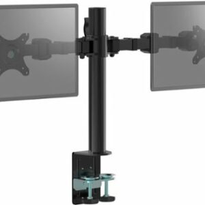 Insignia™ - Dual Screen Desktop Mount for Monitors up to 30" - Black