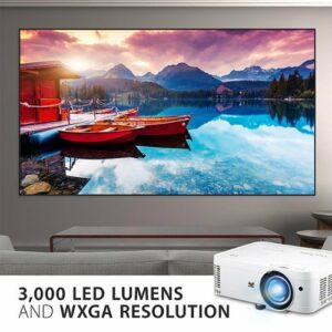 ViewSonic - LS550WH WXGA 2000 ANSI Lumens Short Throw DLP Projector - White