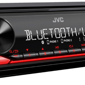 JVC - Bluetooth Digital Media (DM) Receiver with Detachable Faceplate and USB Rapid Charge - Black