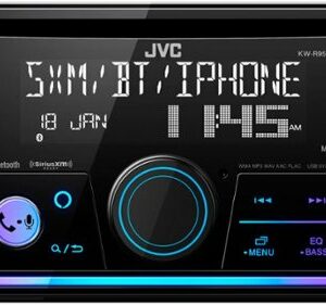 JVC - Bluetooth CD/DM Receiver with Voice Assistant Built in and Satellite Radio Ready - Black