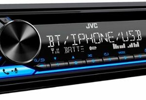 JVC - Bluetooth CD Receiver with Alexa Built-In and USB Rapid Charge, Detachable Faceplate - Black