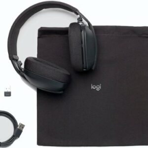 Logitech - Zone Vibe 125 Wireless Over-the-Ear Headphones with Noise-Canceling Microphone - Graphite