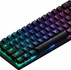 SteelSeries - Apex Pro Mini 60% Wired Mechanical OmniPoint 2.0 Adjustable Actuation Switch Gaming Keyboard with RGB Backlighting - Black