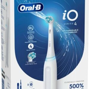 Oral-B - iO Series 4 Rechargeable Electric Toothbrush w/Brush Head - White