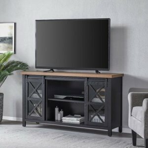 Camden&Wells - Clementine TV Stand for Most TVs up to 65" - Black Grain/Golden Brown