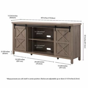 Camden&Wells - Elmwood TV Stand for Most TVs up to 75" - Antiqued Gray Oak