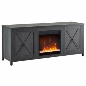 Camden&Wells - Granger Crystal Fireplace TV Stand for Most TVs up to 65" - Charcoal Gray