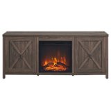 Camden&Wells - Granger Log Fireplace TV Stand for Most TVs up to 65" - Alder Brown