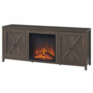 Camden&Wells - Granger Log Fireplace TV Stand for Most TVs up to 65" - Alder Brown