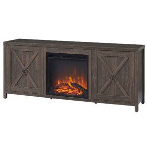 Camden&Wells - Granger Log Fireplace TV Stand for Most TVs up to 65" - Alder Brown