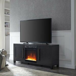 Camden&Wells - Chabot Crystal Fireplace TV Stand for Most TVs up to 65" - Black Grain