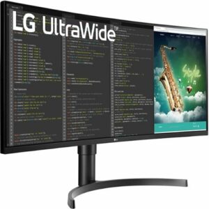 LG - 35" LED Curved UltraWide QHD 100Hz AMD Freesync Monitor with HDR (HDMI, DisplayPort, USB) - Black