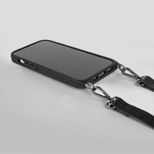 Noémie - Wallet & Crossbody Strap Case for iPhone 13 Pro Max & iPhone 12 Pro Max - Black