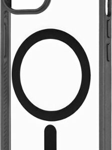 Insignia™ - Hard-Shell Case with MagSafe for iPhone 14 and iPhone 13 - Clear/Black