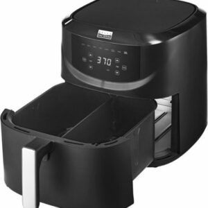 Bella Pro Series - 8-qt. Digital Air Fryer with Divided Basket - Black