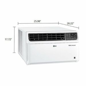 LG - 1,440 Sq. Ft. 23,500 BTU Smart Window Air Conditioner - White