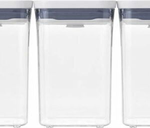 OXO - GG 3-PC Small Square Short Pop Container Set - Clear