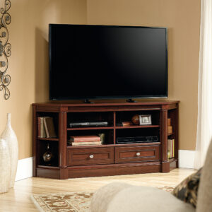 Sauder - Palladia Corner Entertainment Credenza - Select Cherry