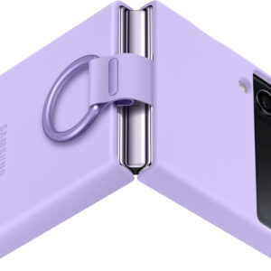 Samsung - Silicone Cover with Ring for Galaxy Z Flip4 - Lavender