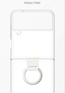 Samsung - Cover with Ring for Galaxy Z Flip4 - Clear