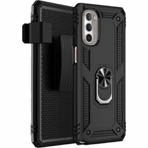 SaharaCase - Military Kickstand Series Case for Motorola Moto G Stylus 5G (2022) - Black