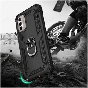 SaharaCase - Military Kickstand Series Case for Motorola Moto G Stylus 5G (2022) - Black