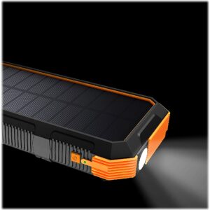 ToughTested - Solar24 24,000 mAh Portable Charger for Most USB-Enabled Devices - Black