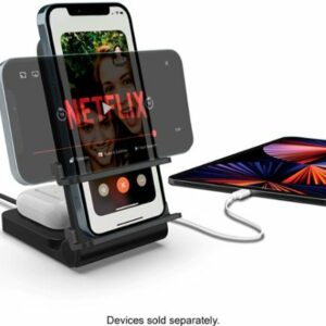 myCharge - 3-in-1 15W Qi Fast Charge Wireless Charging Stand for most Cell Phones - Gray