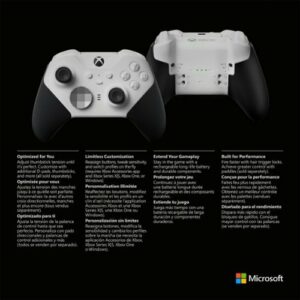 Microsoft - Elite Series 2 Core Wireless Controller for Xbox Series X, Xbox Series S, Xbox One, and Windows PCs - White