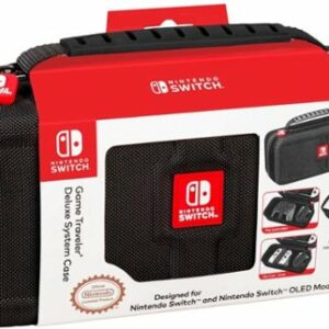 RDS Industries - Nintendo Switch and Nintendo Switch OLED Model Game Traveler Deluxe System Case - Black