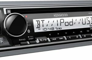 Kenwood - Bluetooth CD/Digital Media (DM) Marine Receiver and Satellite Radio-Ready with Detachable Faceplate - Silver