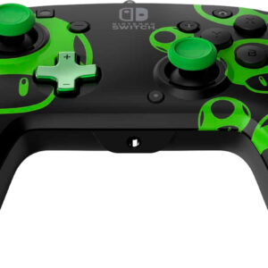 PDP - REMATCH Wired Controller: 1-Up Glow in the Dark For Nintendo Switch, Nintendo Switch - OLED Model - Green/Black